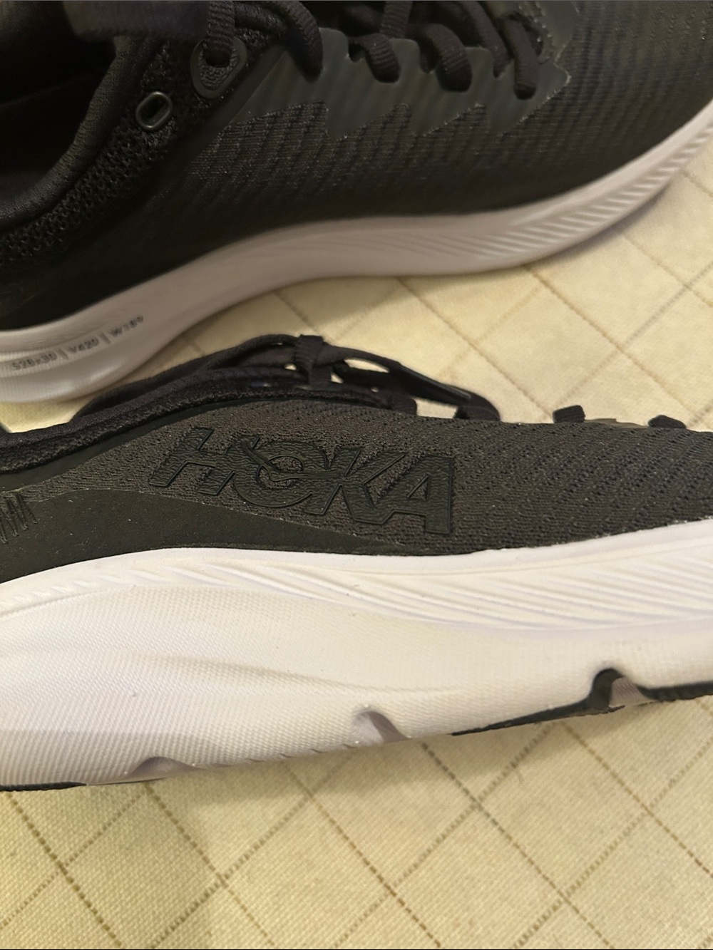 Hoka Women's Solimar Black Athletic Running Shoes with White Sole - Picture 8 of 8